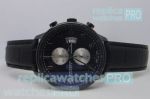 IWC Big Pilot Replica Chronograph Watch - Blue Dial With Leather Strap
